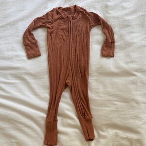 Little Sleepies RIBBED Rust Zippy